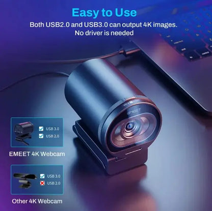 4K Ultra-Clear Live Streaming Webcam